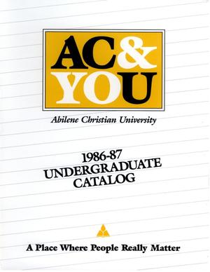 Primary view of Catalog of Abilene Christian University, 1986-1987