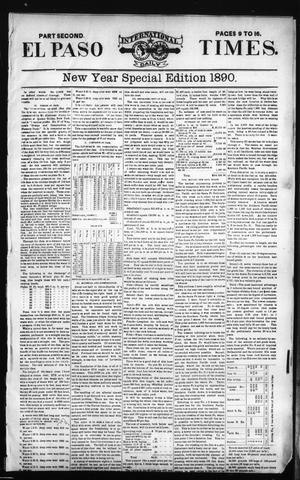 El Paso International Daily Times. (El Paso, Tex.), Vol. Tenth Year, No. 1, Ed. 2 Wednesday, January 1, 1890
