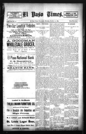 El Paso Times. (El Paso, Tex.), Vol. NINTH YEAR, No. 243, Ed. 1 Wednesday, October 23, 1889