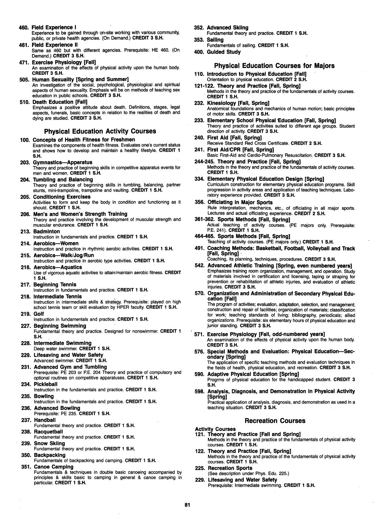 Catalog of Abilene Christian University, 1984-1985
                                                
                                                    81
                                                