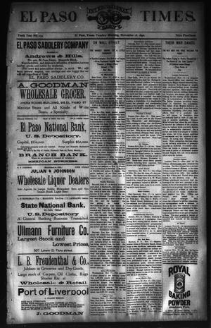 El Paso International Daily Times. (El Paso, Tex.), Vol. TENTH YEAR, No. 274, Ed. 1 Tuesday, November 18, 1890