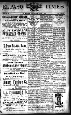 El Paso International Daily Times. (El Paso, Tex.), Vol. TENTH YEAR, No. 235, Ed. 1 Friday, October 3, 1890