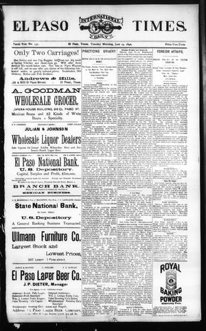 El Paso International Daily Times. (El Paso, Tex.), Vol. Tenth Year, No. 150, Ed. 1 Tuesday, June 24, 1890
