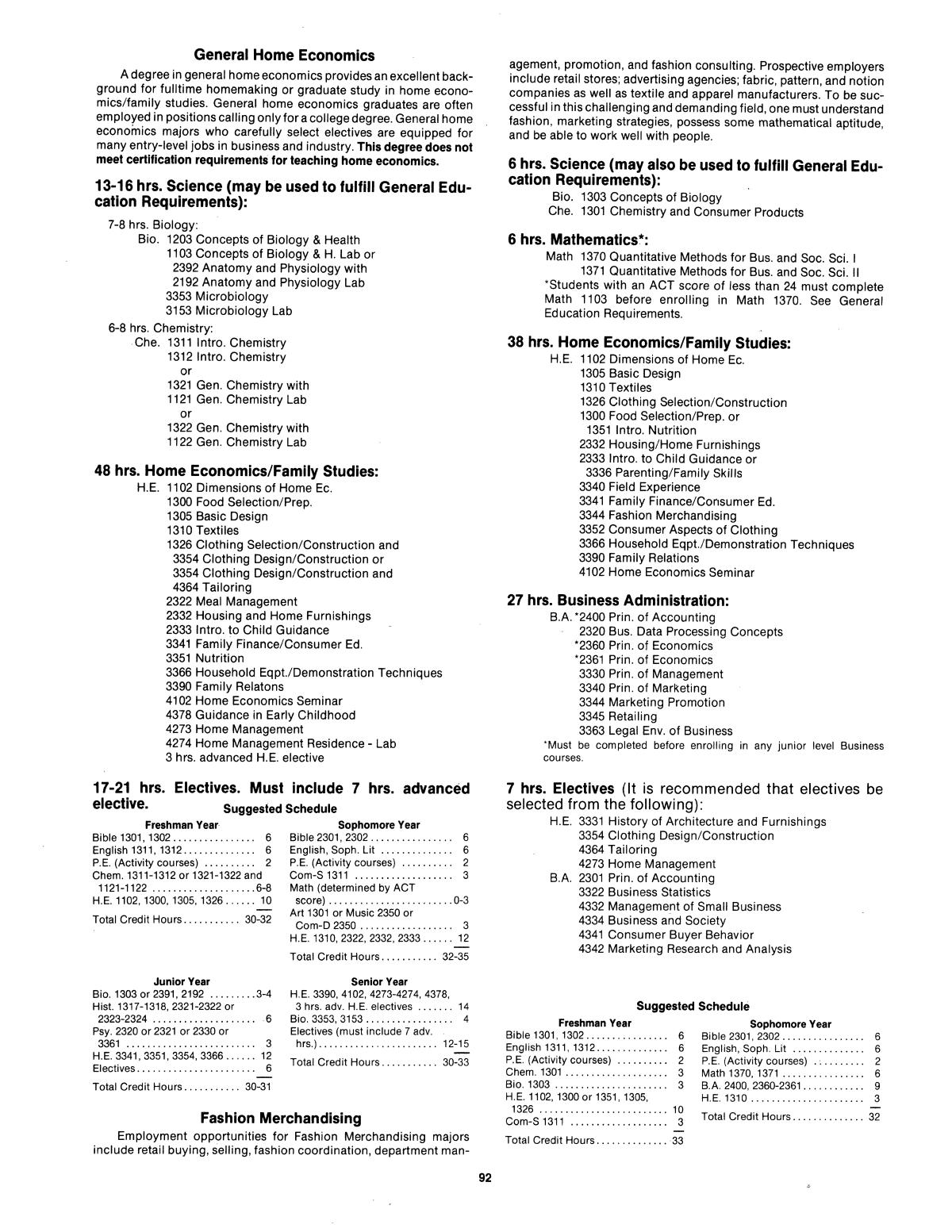 Catalog of Abilene Christian University, 1983-1984
                                                
                                                    92
                                                