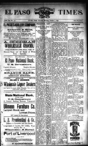 El Paso International Daily Times. (El Paso, Tex.), Vol. TENTH YEAR, No. 240, Ed. 1 Thursday, October 9, 1890