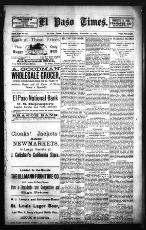 El Paso Times. (El Paso, Tex.), Vol. NINTH YEAR, No. 271, Ed. 1 Sunday, November 24, 1889