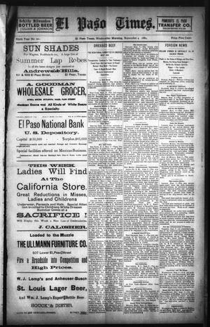 El Paso Times. (El Paso, Tex.), Vol. NINTH YEAR, No. 201, Ed. 1 Wednesday, September 4, 1889