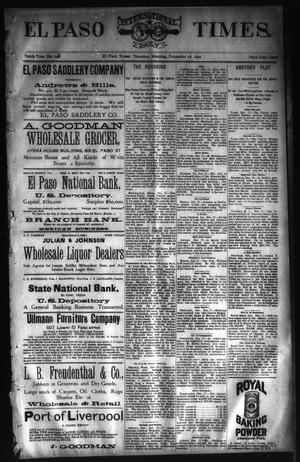 El Paso International Daily Times. (El Paso, Tex.), Vol. TENTH YEAR, No. 299, Ed. 1 Thursday, December 18, 1890