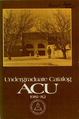 Catalog of Abilene Christian University, 1981-1982