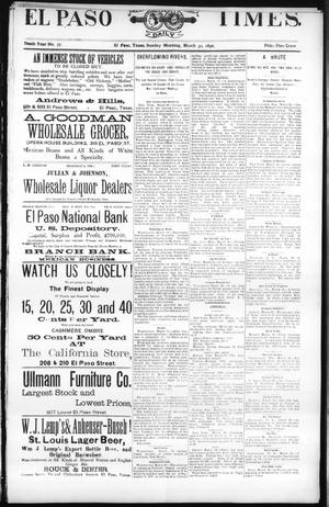 El Paso International Daily Times. (El Paso, Tex.), Vol. Tenth Year, No. 77, Ed. 1 Sunday, March 30, 1890