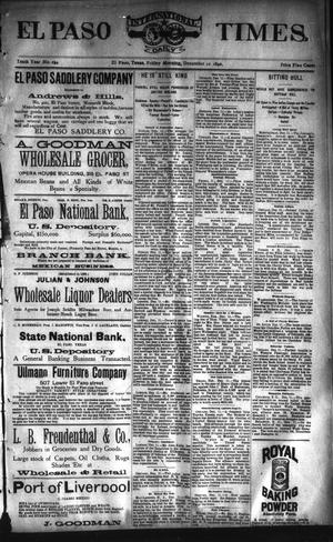Primary view of El Paso International Daily Times. (El Paso, Tex.), Vol. TENTH YEAR, No. 294, Ed. 1 Friday, December 12, 1890
