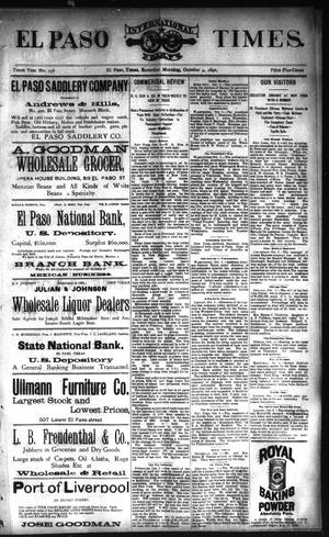 El Paso International Daily Times. (El Paso, Tex.), Vol. TENTH YEAR, No. 236, Ed. 1 Saturday, October 4, 1890