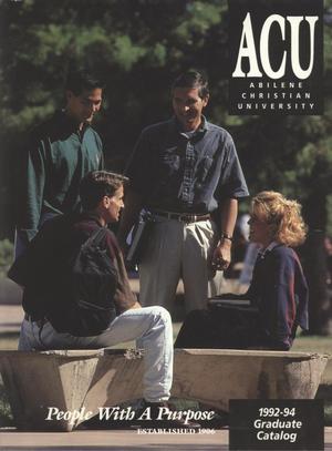 Primary view of object titled 'Catalog of Abilene Christian University, 1992-1994'.