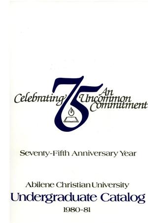 Primary view of Catalog of Abilene Christian University, 1980-1981