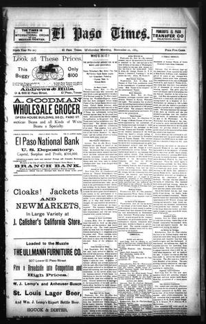 El Paso Times. (El Paso, Tex.), Vol. NINTH YEAR, No. 267, Ed. 1 Wednesday, November 20, 1889