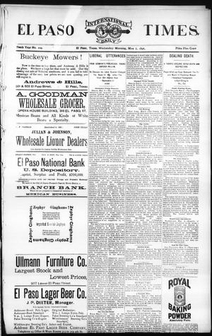 El Paso International Daily Times. (El Paso, Tex.), Vol. Tenth Year, No. 109, Ed. 1 Wednesday, May 7, 1890