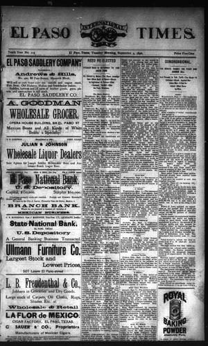 El Paso International Daily Times. (El Paso, Tex.), Vol. TENTH YEAR, No. 215, Ed. 1 Tuesday, September 9, 1890
