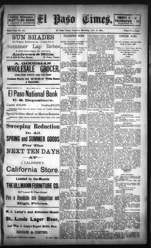 El Paso Times. (El Paso, Tex.), Vol. NINTH YEAR, No. 162, Ed. 1 Tuesday, July 16, 1889