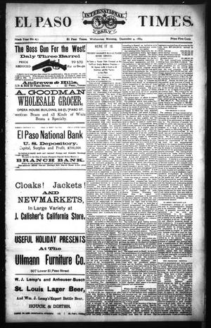 El Paso International Daily Times. (El Paso, Tex.), Vol. NINTH YEAR, No. 277, Ed. 1 Wednesday, December 4, 1889
