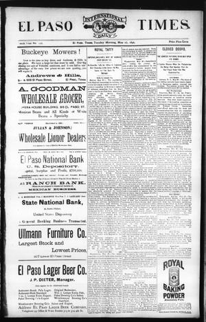 El Paso International Daily Times. (El Paso, Tex.), Vol. Tenth Year, No. 126, Ed. 1 Tuesday, May 27, 1890