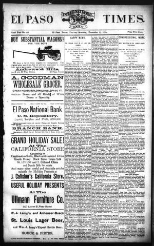 El Paso International Daily Times. (El Paso, Tex.), Vol. NINTH YEAR, No. 288, Ed. 1 Tuesday, December 17, 1889