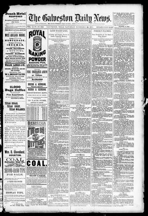 The Galveston Daily News. (Galveston, Tex.), Vol. 44, No. 218, Ed. 1 Saturday, November 28, 1885