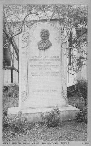 [The Deaf Smith Monument, Richmond, Texas.]