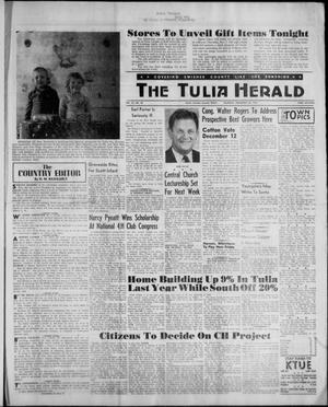 Primary view of object titled 'The Tulia Herald (Tulia, Tex), Vol. 53, No. 48, Ed. 1, Thursday, November 30, 1961'.