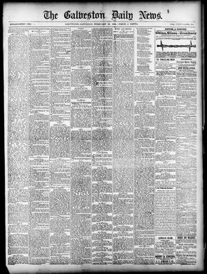 Primary view of object titled 'The Galveston Daily News. (Galveston, Tex.), Vol. 37, No. 288, Ed. 1 Saturday, February 22, 1879'.