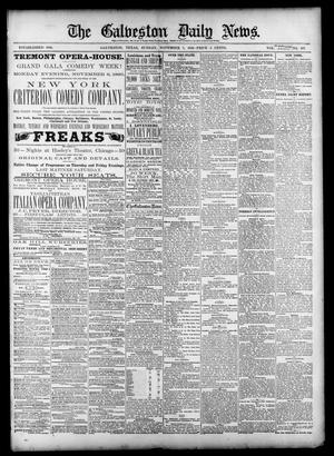Primary view of object titled 'The Galveston Daily News. (Galveston, Tex.), Vol. 39, No. 197, Ed. 1 Sunday, November 7, 1880'.