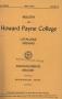 Book: Catalogue of Howard Payne College, 1939-1940