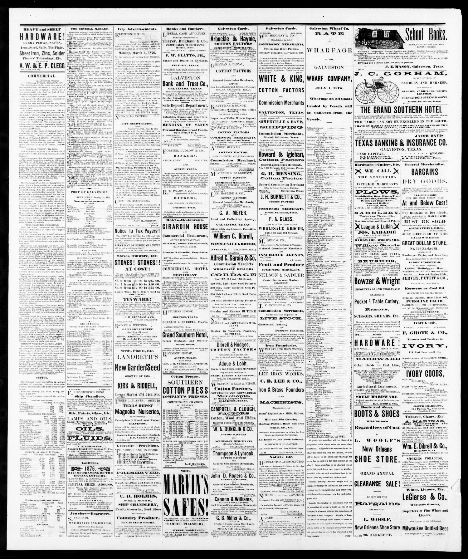 The Galveston Daily News. (Galveston, Tex.), Vol. 33, No. 228, Ed. 1 Friday, January 28, 1876
                                                
                                                    [Sequence #]: 3 of 4
                                                