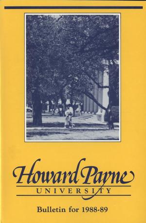 Primary view of object titled 'Catalogue of Howard Payne University, 1988-1989'.