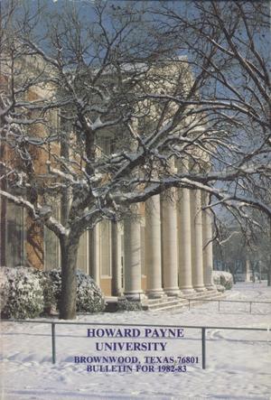 Primary view of object titled 'Catalog of Howard Payne University, 1982-1983'.