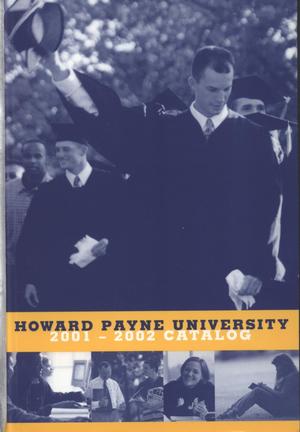 Primary view of object titled 'Catalog of Howard Payne University, 2001-2002'.