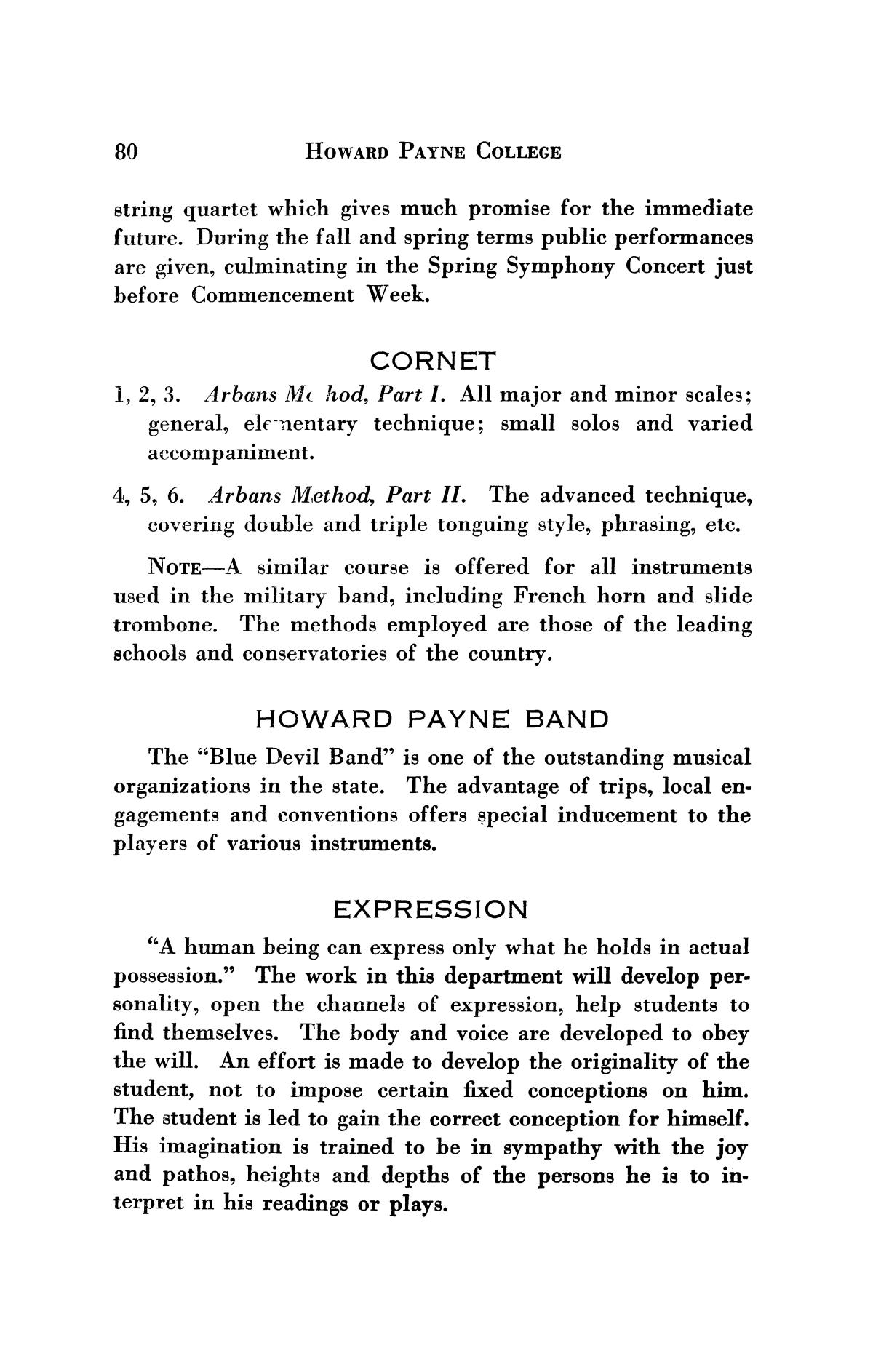 Catalogue of Howard Payne College, 1925-1926
                                                
                                                    80
                                                