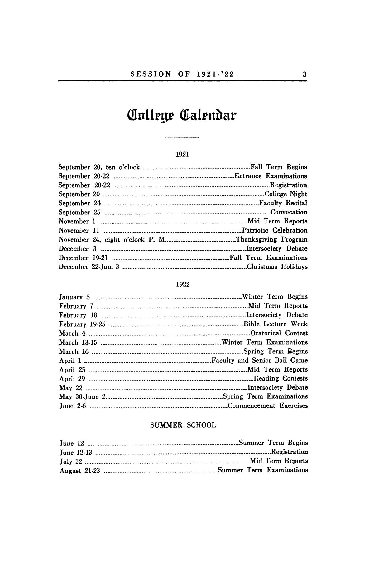 Catalog of Abilene Christian College, 1921-1922
                                                
                                                    3
                                                