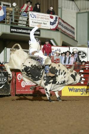 [Bull riding at the Cowtown Coliseum]