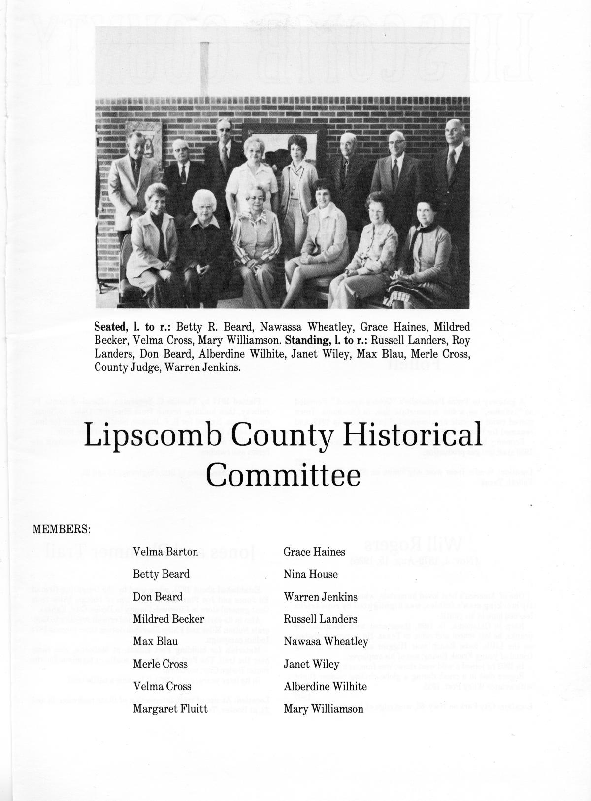 A History of Lipscomb County
                                                
                                                    3
                                                