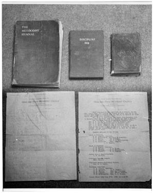 Primary view of object titled 'Items Recovered from Church Cornerstone'.