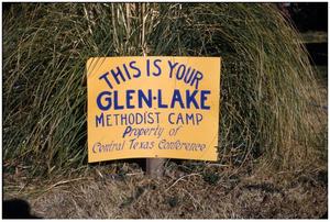 Glen Lake Camp Welcome Sign