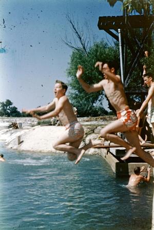 Primary view of object titled 'Boys Swimming at Glen Lake Camp'.