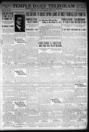 Temple Daily Telegram (Temple, Tex.), Vol. 15, No. 189, Ed. 1 Tuesday, June 27, 1922