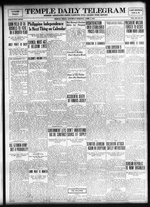 Temple Daily Telegram (Temple, Tex.), Vol. 12, No. 137, Ed. 1 Saturday, April 5, 1919