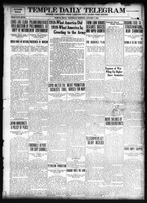Temple Daily Telegram (Temple, Tex.), Vol. 12, No. 43, Ed. 1 Wednesday, January 1, 1919