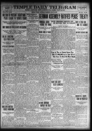 Temple Daily Telegram (Temple, Tex.), Vol. 12, No. 233, Ed. 1 Thursday, July 10, 1919