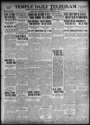 Temple Daily Telegram (Temple, Tex.), Vol. 13, No. 1, Ed. 1 Wednesday, November 19, 1919