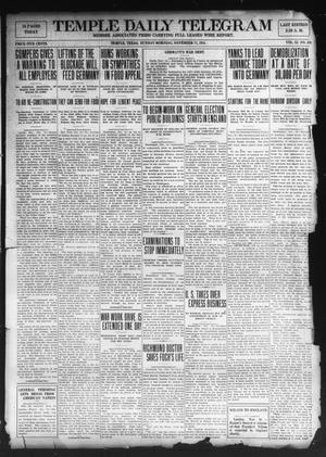 Temple Daily Telegram (Temple, Tex.), Vol. 11, No. 363, Ed. 1 Sunday, November 17, 1918