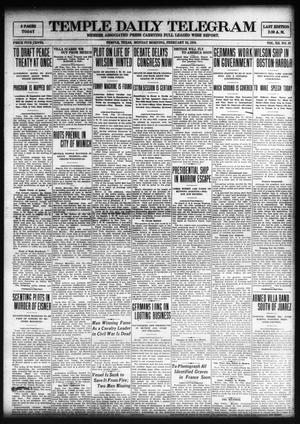 Temple Daily Telegram (Temple, Tex.), Vol. 12, No. 97, Ed. 1 Monday, February 24, 1919