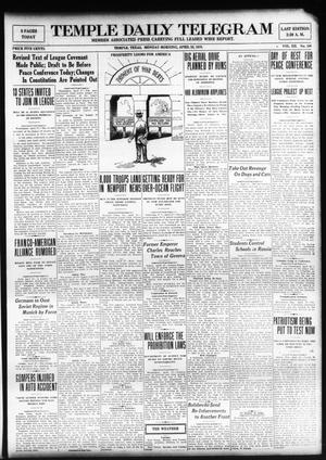 Temple Daily Telegram (Temple, Tex.), Vol. 12, No. 160, Ed. 1 Monday, April 28, 1919